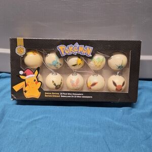 Pokemon Special Edition 10 Pack Mini Christmas Tree Ornaments